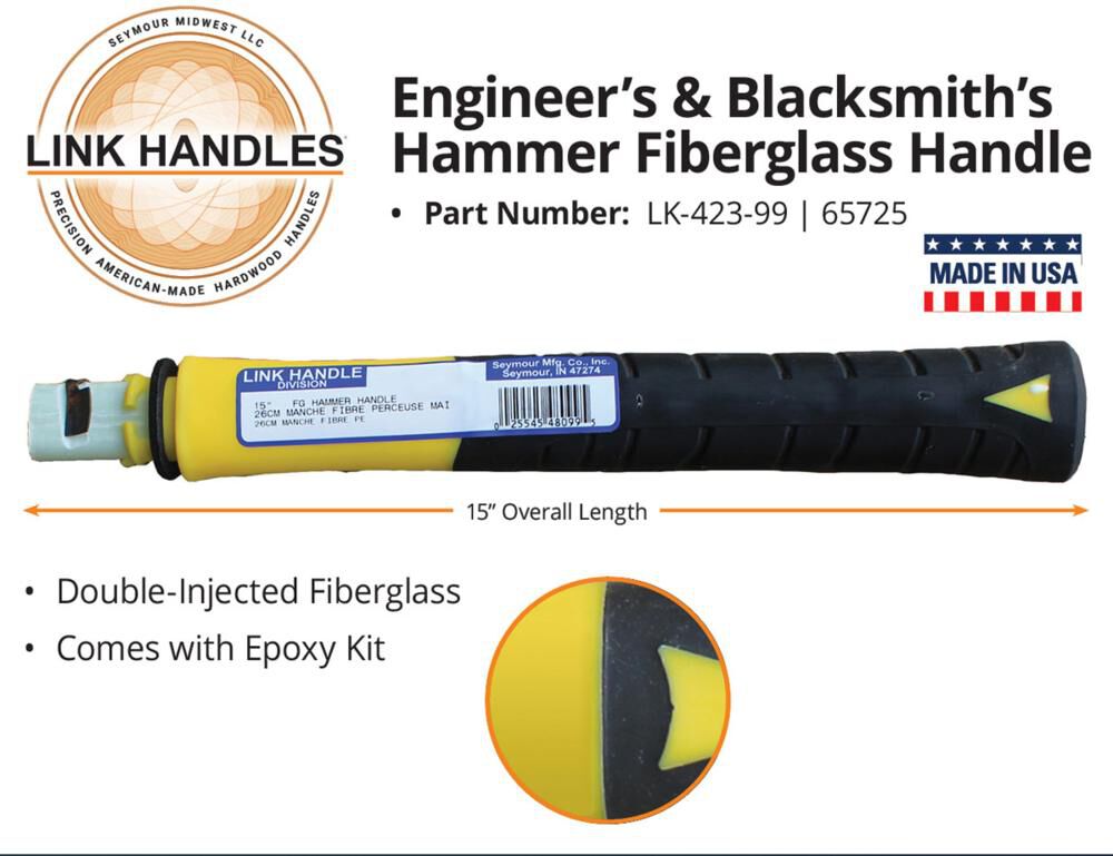 Structron Link Handle 14in Engineer's or Blacksmith's FG Hammer Handle