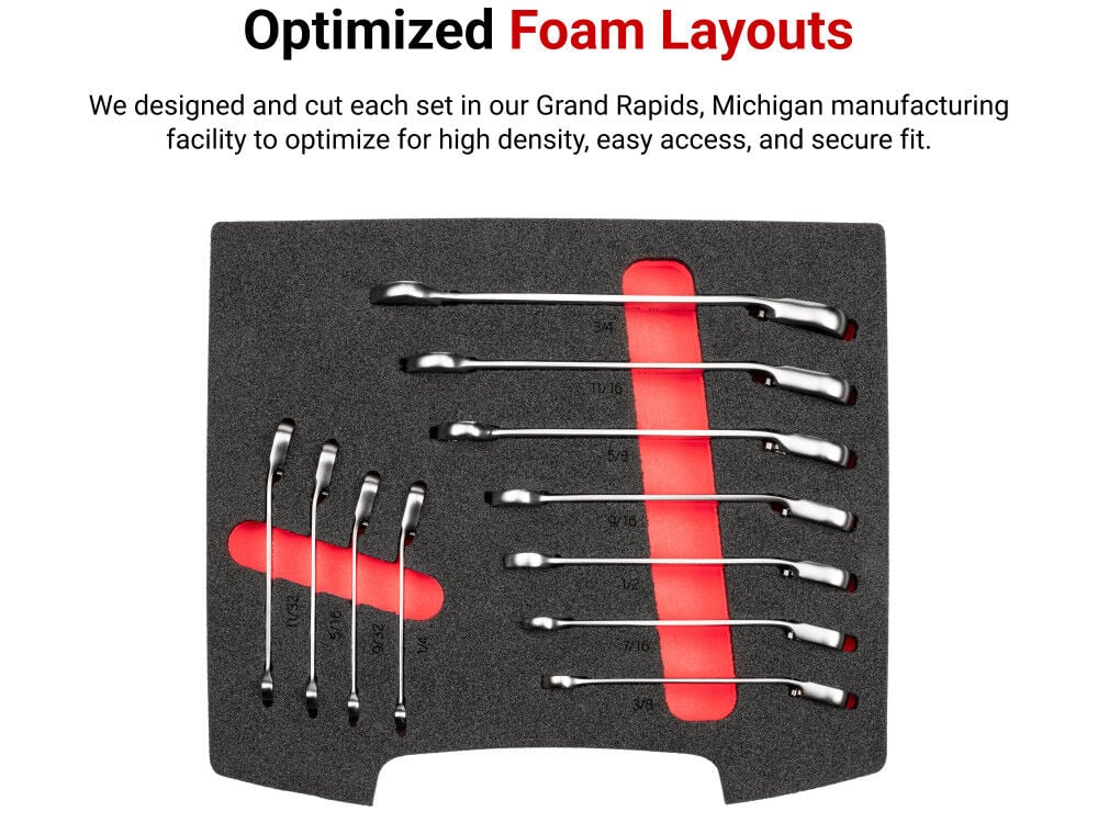 Tekton Ratcheting Combination Wrench Set, Drawer, 11 Piece 1/43/4 Inch, large image number 5