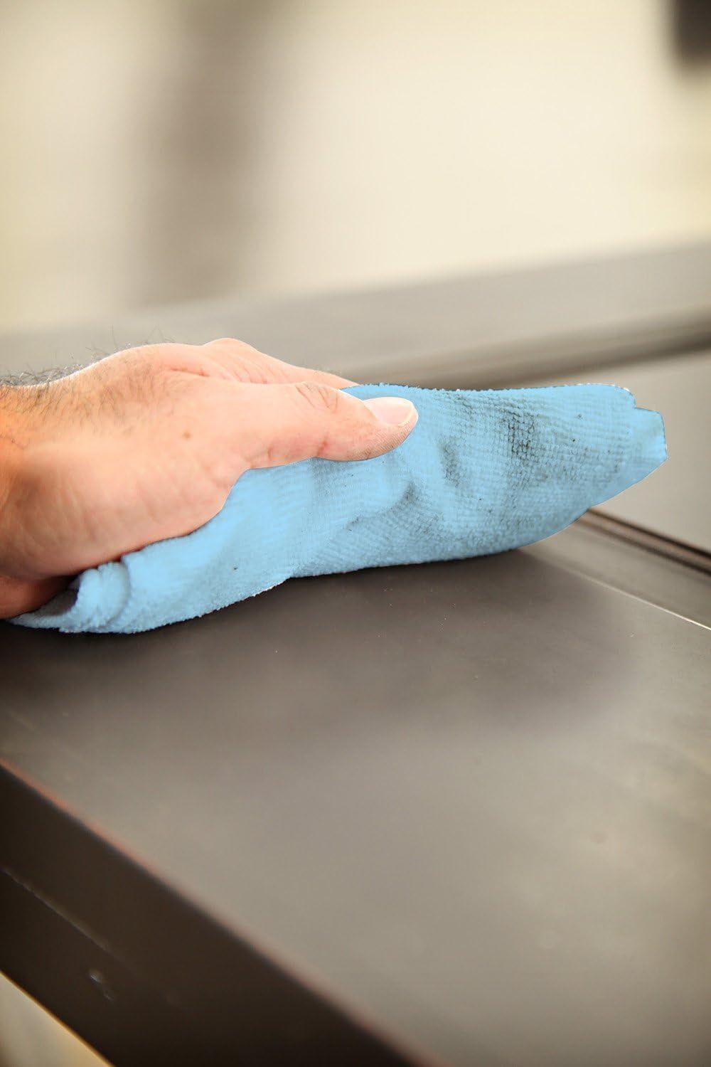 Trimaco Supertuff 14 x 14 Inch Blue Absorbent Microfiber Towel 12 Pack, large image number 3
