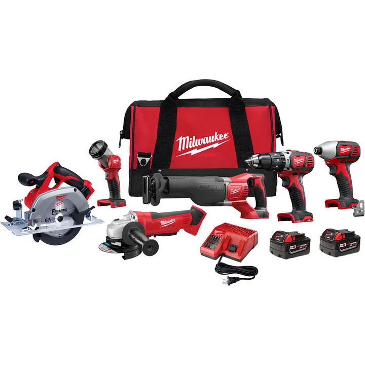 Milwaukee M18 Cordless Lithium-Ion 6-Tool Combo Kit, large image number 0