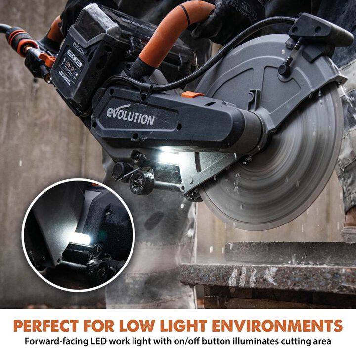Evolution Power Tools R10DCT-Li 10 Inch Concrete Saw Kit with 8Ah Batteries, large image number 9