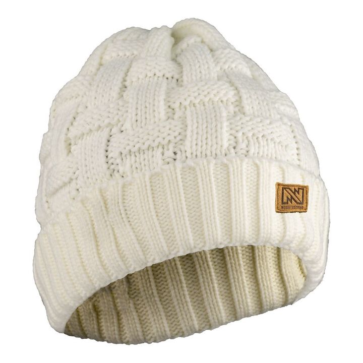 Mobile Warming Heated Cable Knitted Beanie Unisex, swatch