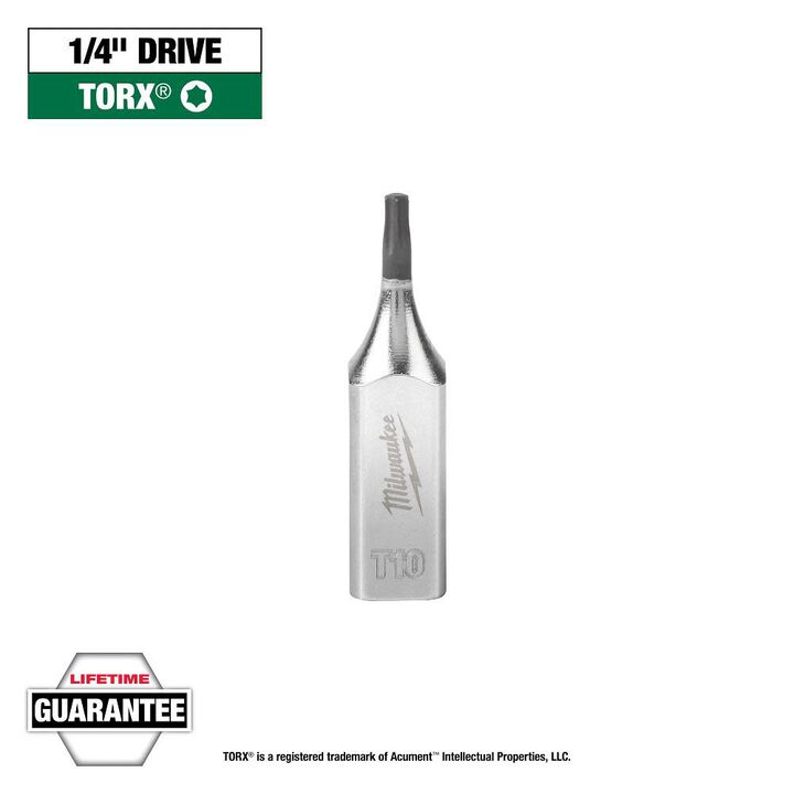 Milwaukee 1/4 Inch Drive T10 TORX Bit Socket, large image number 9