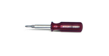 Wright Tool 4-in-1 3-Fluted Screwdriver with #0, #1, #2, #3 Tips