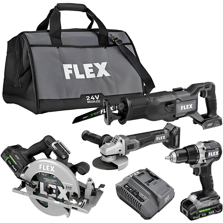 FLEX 24V 4pc Cordless Combo Kit