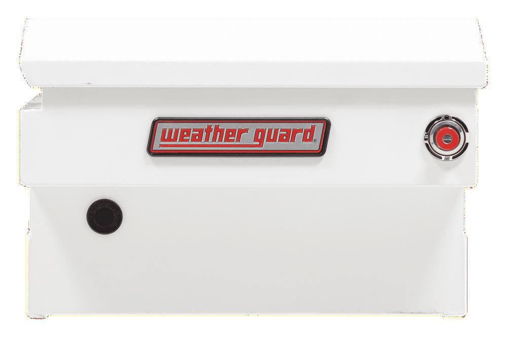 Weather Guard Saddle Truck Tool Box Steel Compact White, large image number 4