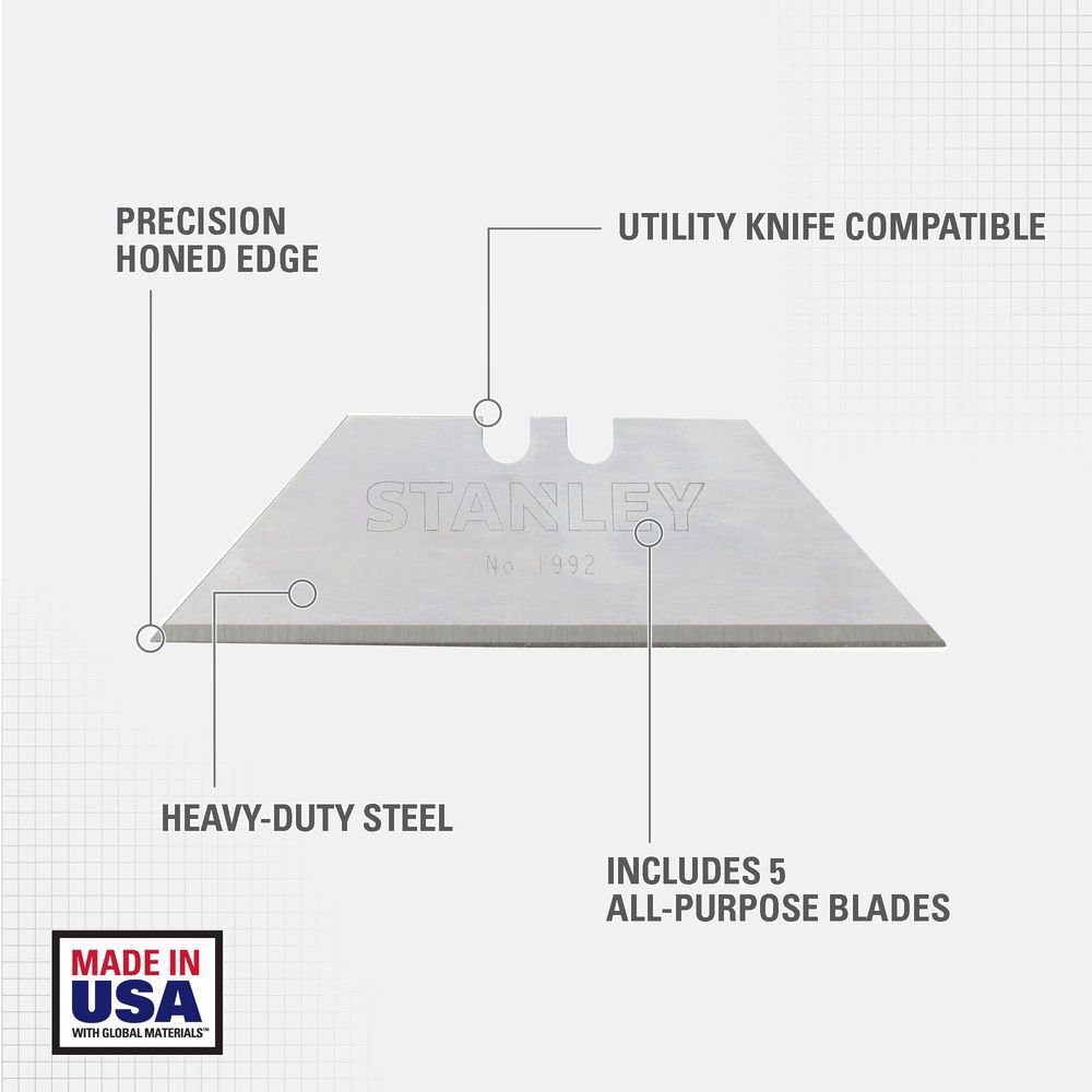 Stanley Heavy-Duty Steel Blades With Dispenser 50 Pieces, large image number 2