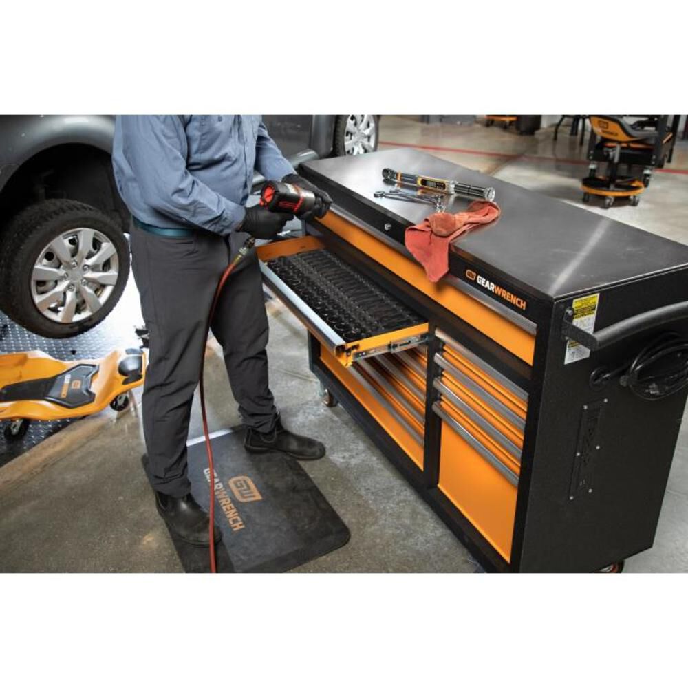 GEARWRENCH 52 in 11 Drawer GSX Series Rolling Tool Cabinet with Stainless Steel Worktop, large image number 6