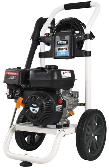 Pulsar Products 2800 Max PSI Gas-Powered Pressure Washer with Quick Connect Nozzles and Siphoning Tube