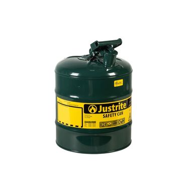 Justrite 5 Gal Steel Safety Green Oil Can Type I with Flame Arrester