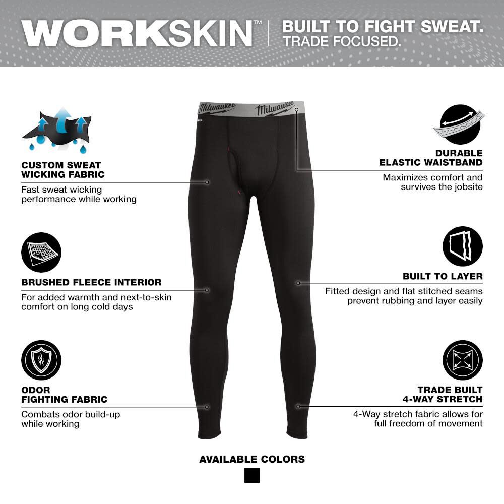 Milwaukee WORKSKIN Baselayer Pants 441BSM910 Acme Tools