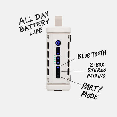 Turtlebox Ranger Li-Ion Battery-Powered Ultra-Portable Speaker, Ivory