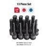 Sunex 3/8 In. Drive Fractional & Metric Hex Impact Driver Set 13 pc., small