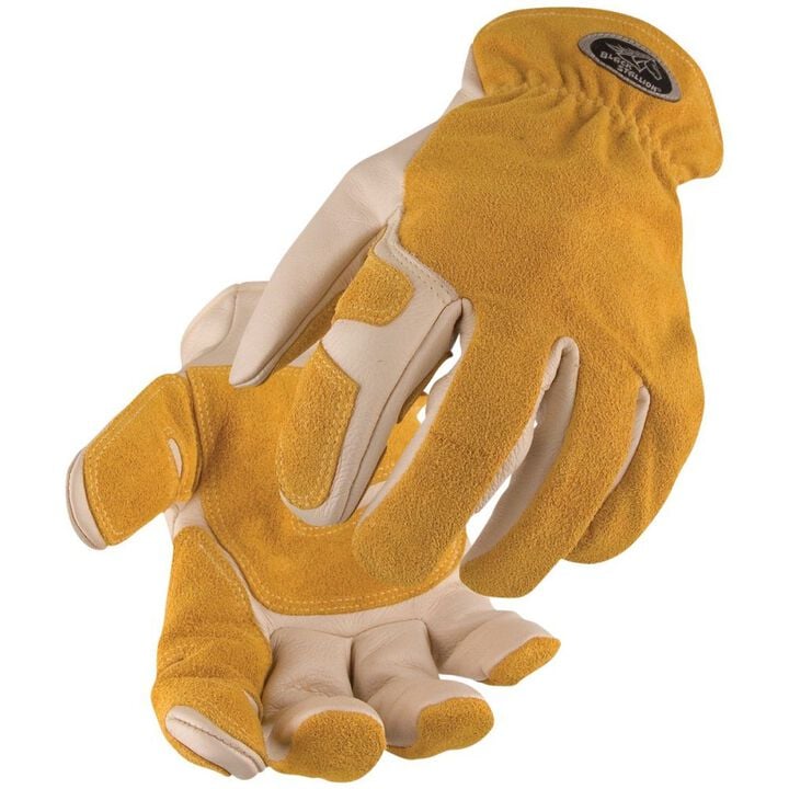 Black Stallion Versatile Grain Cowhide Palm Drivers Glove with Reinforced Palm Large
