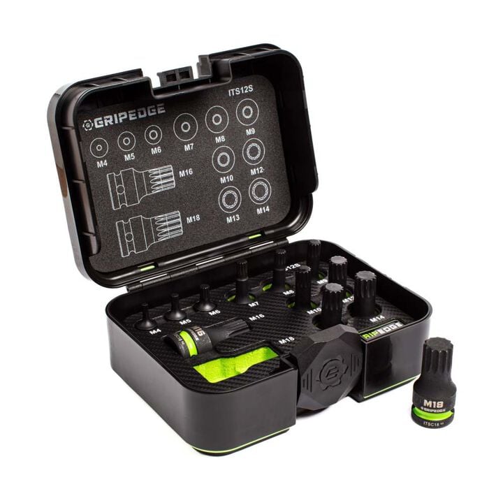 GripEdge Tools Rounding Prevention Technology Standard Impact Triple Square Driver Set 12 Pieces, large image number 2