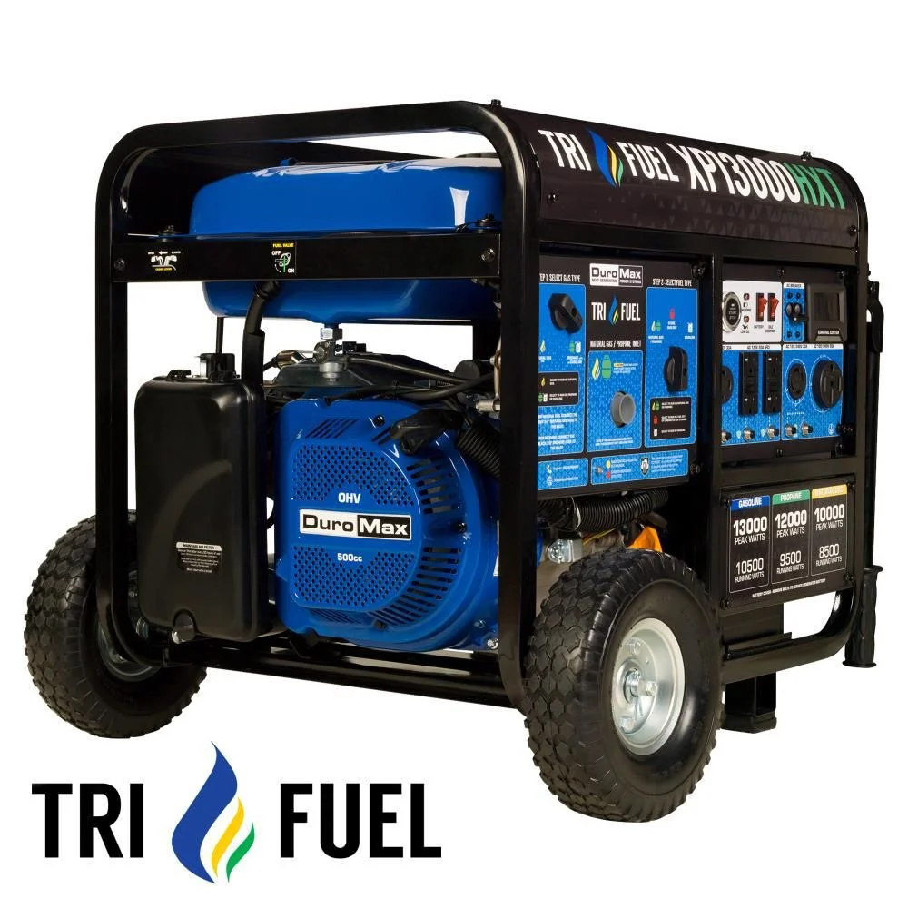 Duromax 13,000 Watt Tri-Fuel 50-State Portable Generator with CO Alert, large image number 1