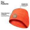Klein Tools Flame Resistant Winter Beanie Hi Vis Orange, small image number 2