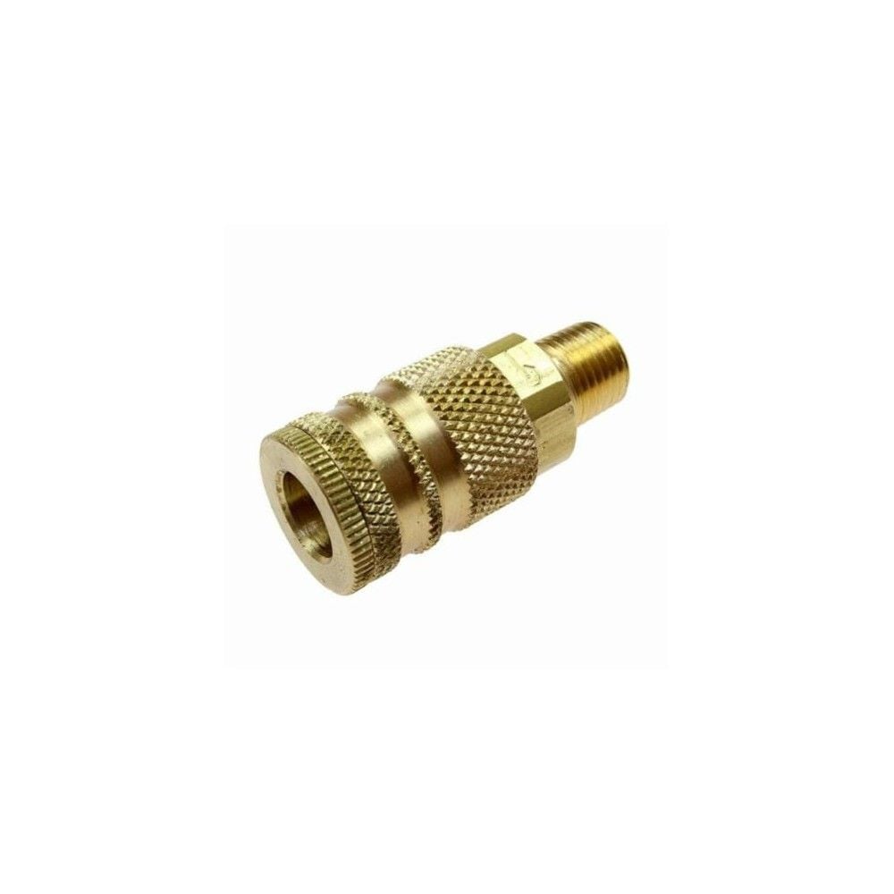 Coilhose 1/4in MNPT Brass Industrial Hose Coupler, large image number 2