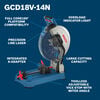 Bosch 18V 14 Inch Dry Cut Saw (Bare Tool), small image number 2