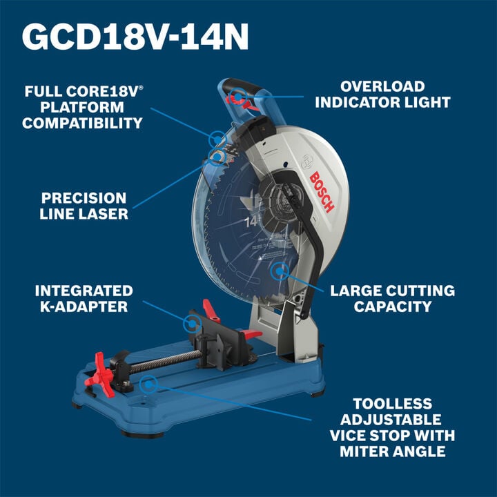 Bosch 18V 14 Inch Dry Cut Saw (Bare Tool), large image number 1