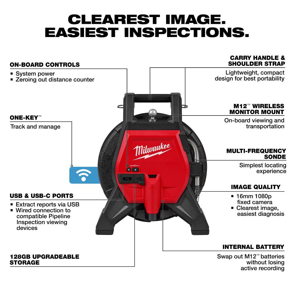 Milwaukee M12 65 Ft. Ultra Flex Compact Inspection Camera Kit, large image number 4