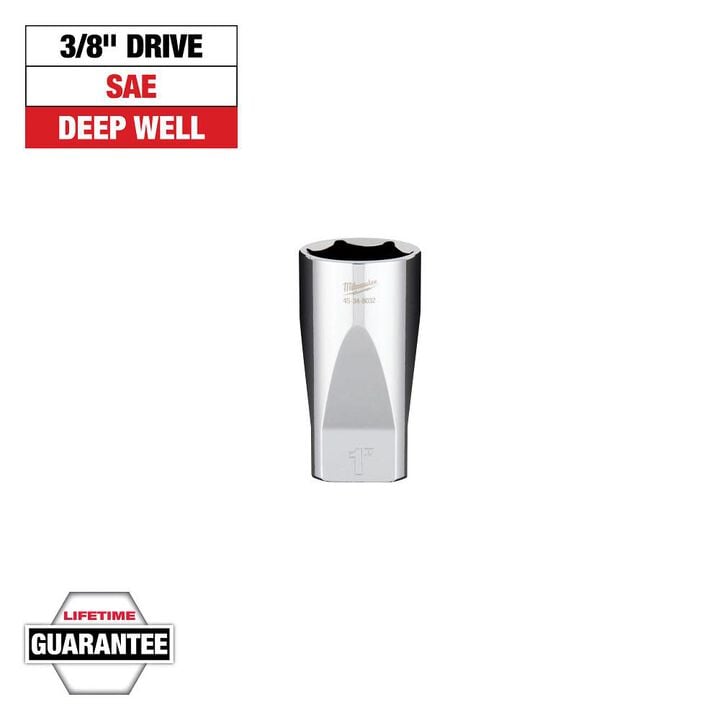 Milwaukee 3/8in Drive 1in Deep Socket, large image number 8