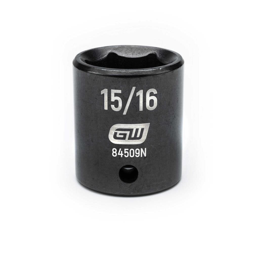 GEARWRENCH 1/2in Drive 6 Point Standard Impact SAE Socket 15/16in, large image number 1