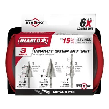 Diablo Tools Impact Strong Step Drill Bit Set, large image number 3