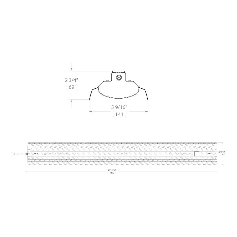 Metalux SHP Series Shop Light 40W 46.5in 4100 Lumen Black LED, large image number 7