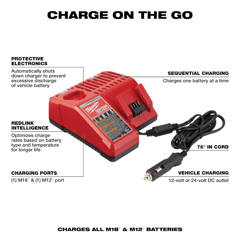 12 volt on sale milwaukee battery charger