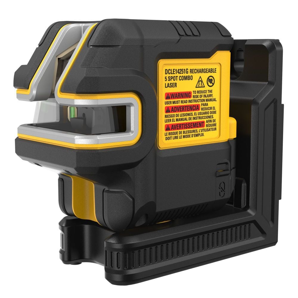 DEWALT USB Rechargeable Green 5 Spot and Cross Line Laser Kit, large image number 1
