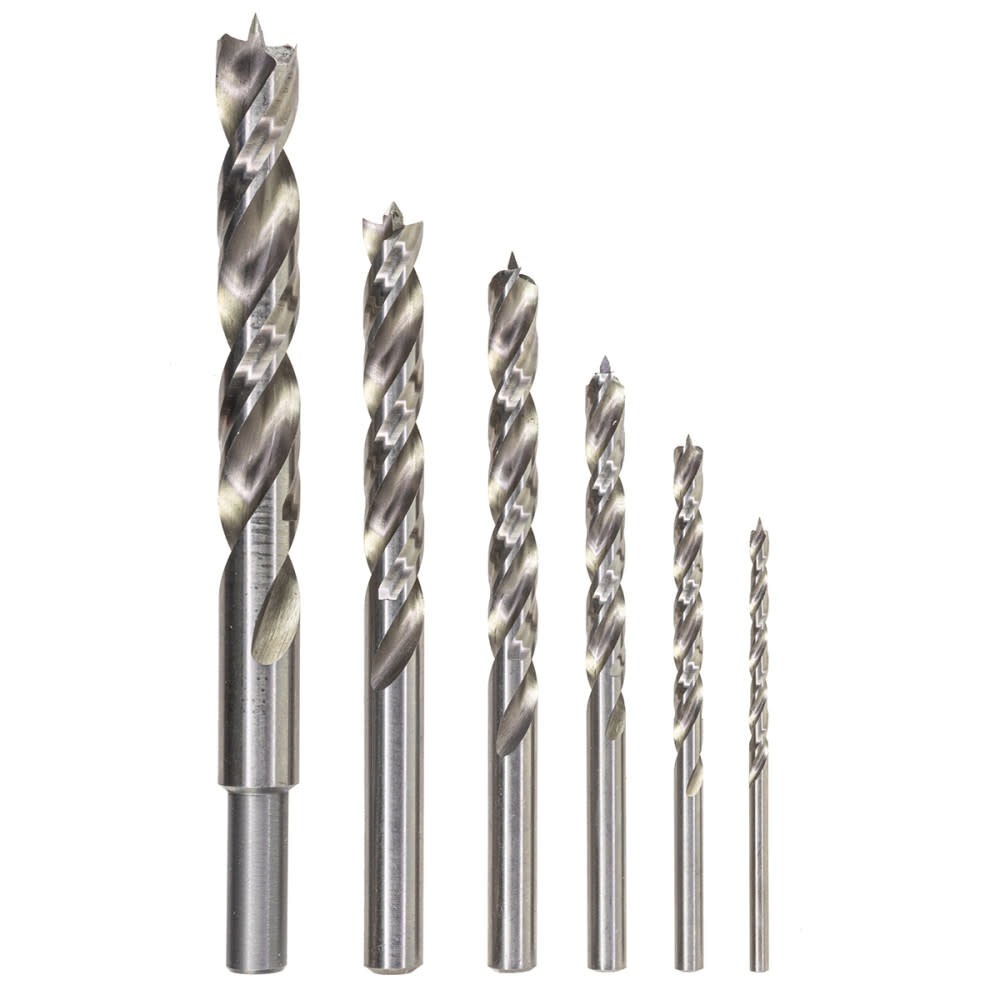 Spyder Assorted Brad Point HSS Twist Drill Bit Set, 1/8 - 1/2 Inch, 6 Pieces, large image number 1