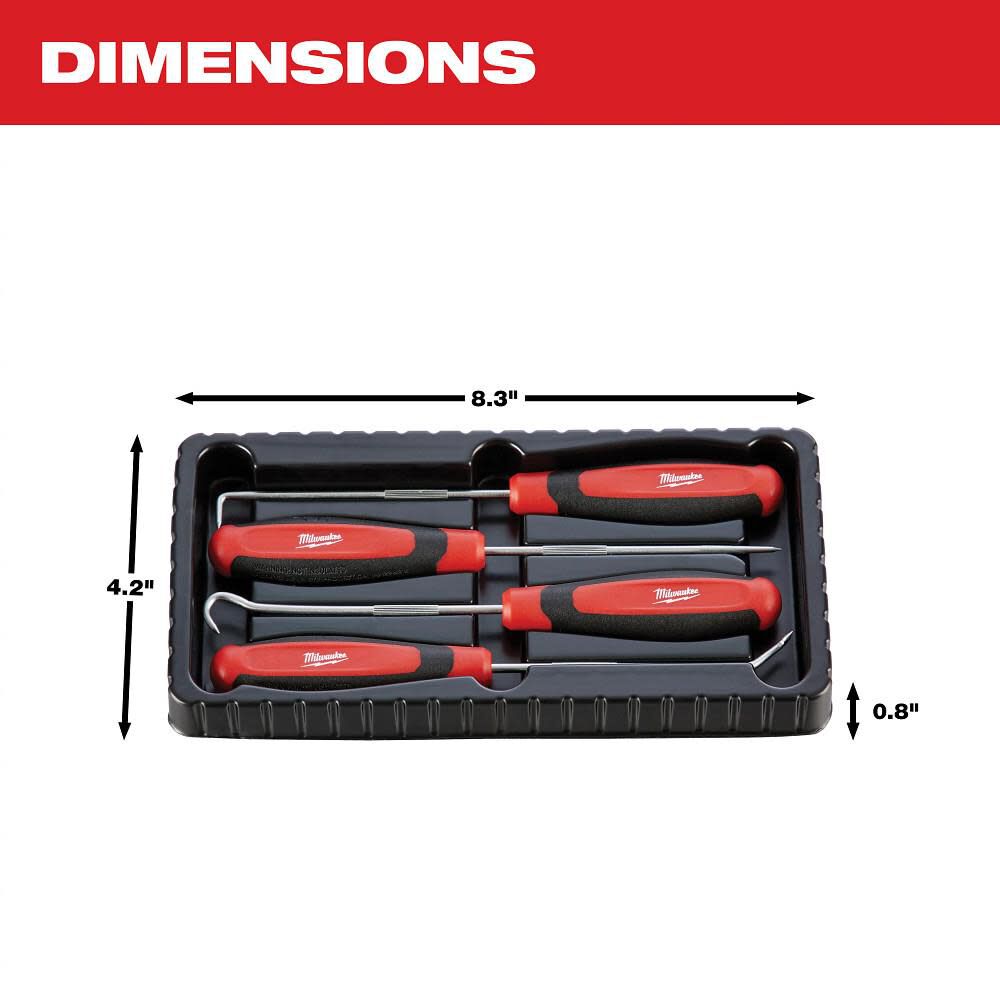 Milwaukee 4pc Hook & Pick Set, large image number 7
