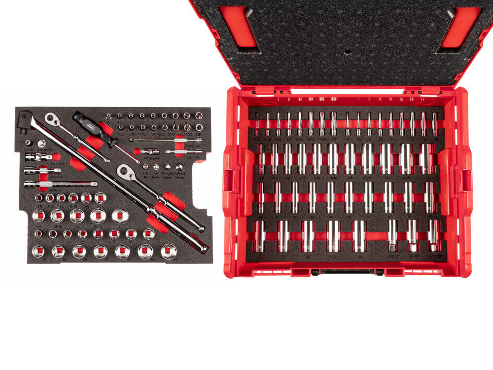 Tekton 1/4, 3/8 6-pt Skt and Ratchet, Screwdriver, Pliers Set, 127-pc., large image number 5