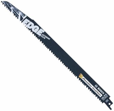 Bosch Edge Reciprocating Saw Blade 12in 5/8TPI Wood Nail Demolition, large image number 0