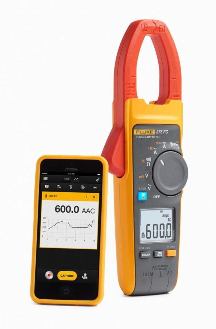 Fluke 375 FC True-RMS AC/DC Clamp Meter, large image number 3