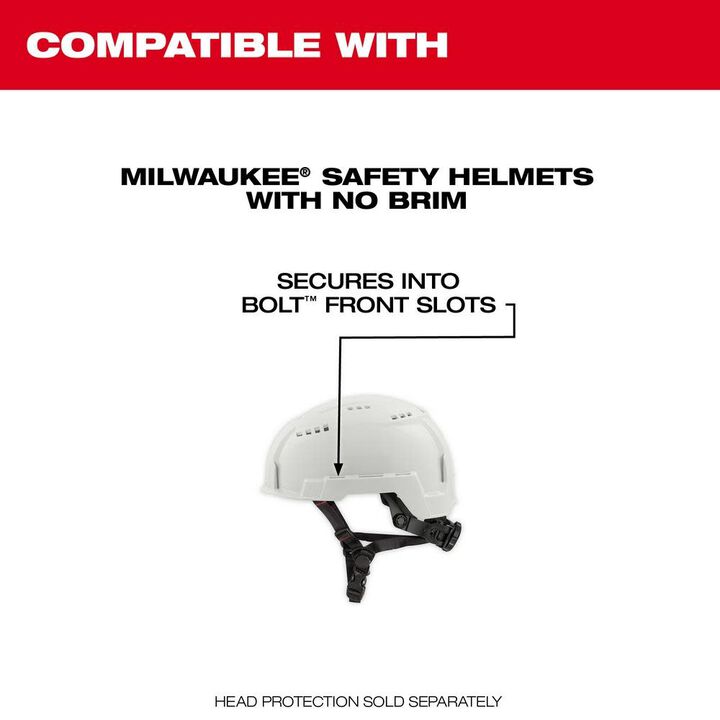 Milwaukee BOLT Full Face Shield Gray Dual Coat Lens Compatible with Safety Helmet No Brim, large image number 2