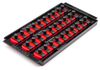 Tekton 30 Slot Universal Socket Organizer for 3/8 Inch Drive Sockets and Bit Sockets, Red, small image number 2