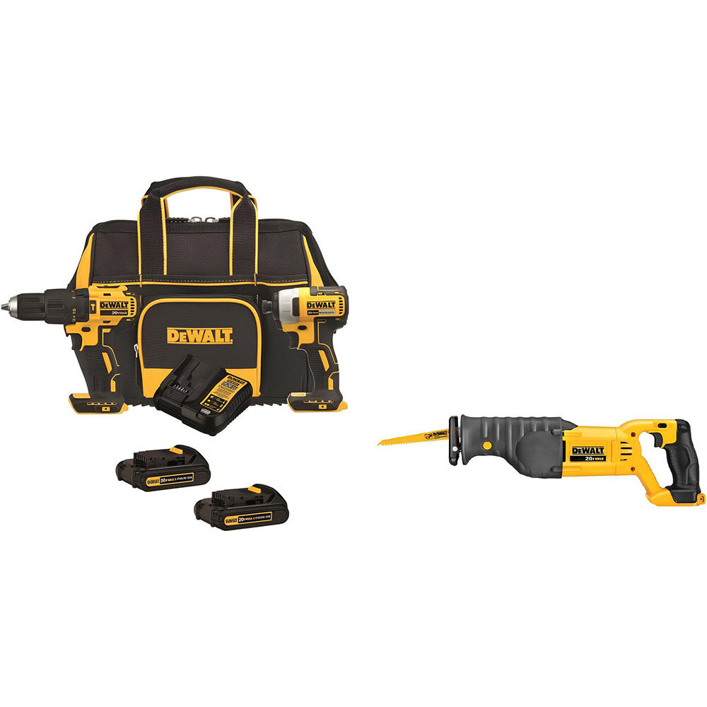 DEWALT 20V 3 Tool Combo Kit Brushless Bundle, large image number 1