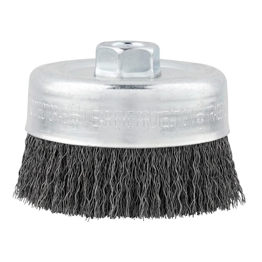 Milwaukee 4 in. Carbon Steel Crimped Wire Cup Brush, large image number 1