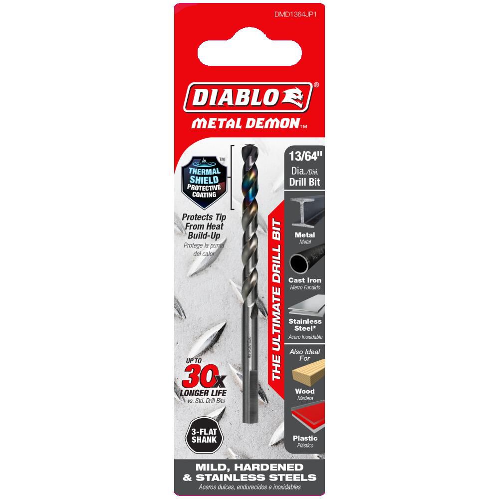 Diablo Tools 13/64 Inch Metal Demon Drill Bit for Mild, Hardened and Stainless, large image number 5