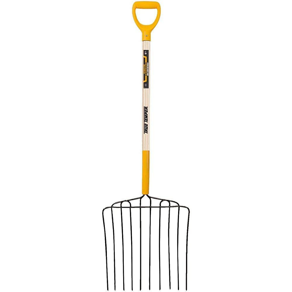 Ames 10-Tine Ensilage Fork with D-Grip Redwood Handle, large image number 1