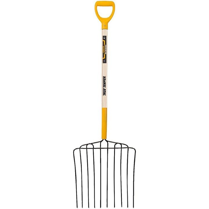 Ames 10-Tine Ensilage Fork with D-Grip Redwood Handle