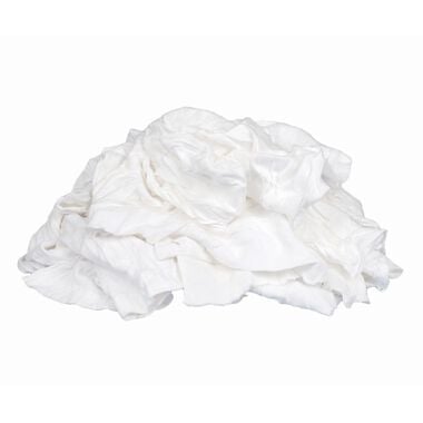 Buffalo Industries Recycled White T Shirt Cloth Rag 1 Lb Bag