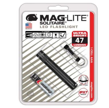 Maglite Solitaire Flashlight LED 1 Cell AAA Black, large image number 0