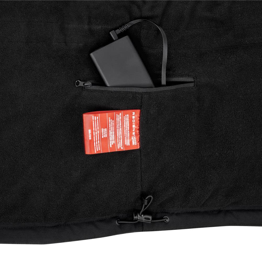 Radians Soft Shell Womens Heated Jacket Kit with Battery, Black, Medium, large image number 7