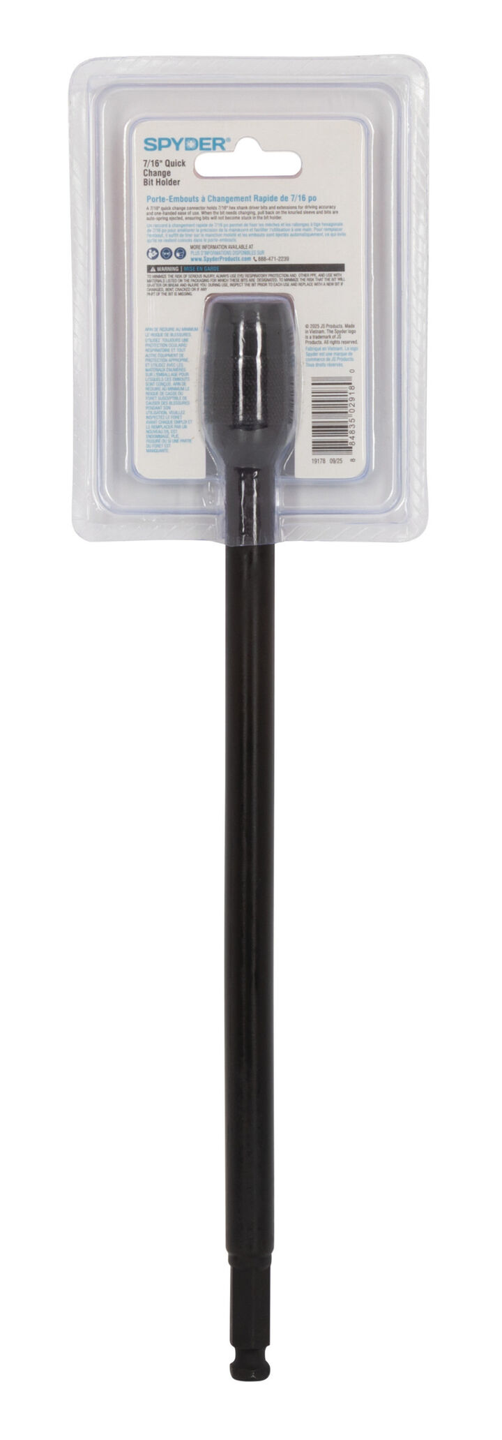 Spyder 7/16 Inch Hex Impact-Rated Bit Holder Extension, 12 Inch Length, large image number 5