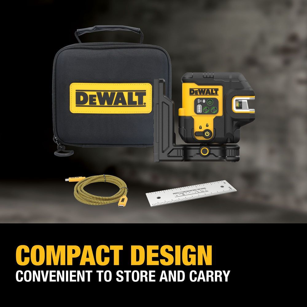 DEWALT USB Rechargeable Green 5 Spot & Cross Line Laser Base Kit, large image number 6