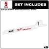 Milwaukee M12 HACKZALL Bi-Metal Blade - Metal Scroll 5PK, small image number 2