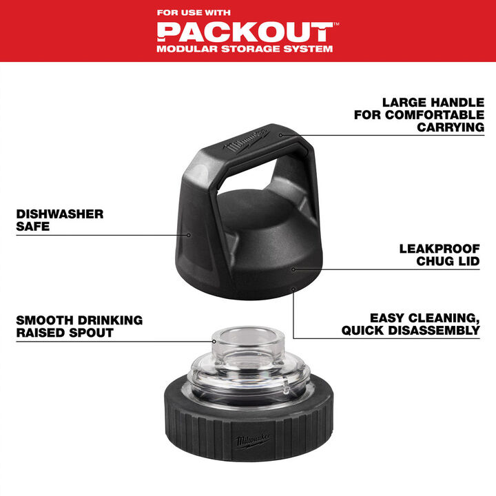 Milwaukee Chug Lid for PACKOUT Bottles, large image number 6